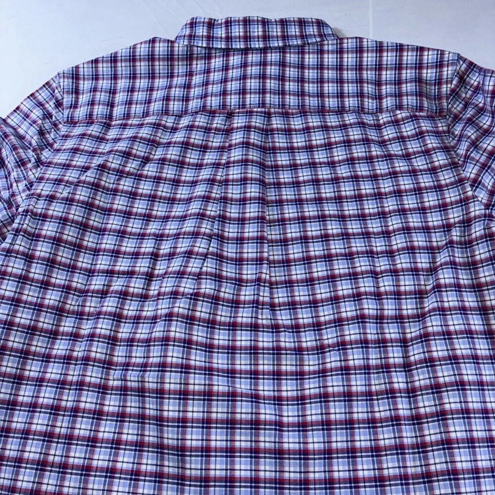 Ralph Lauren Kids XL 18-20 Red White Blue Plaid Long Sleeve Button Down Shirt‎